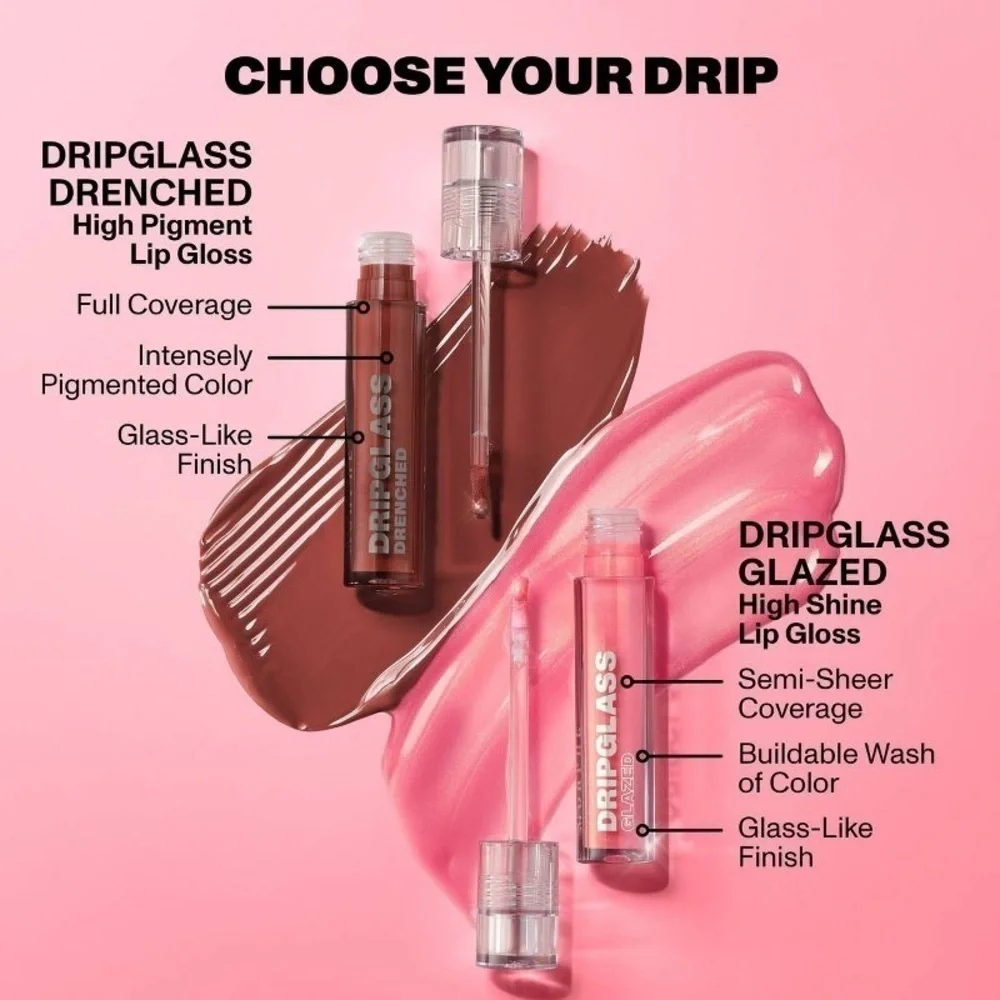 ❤️ 🆕 MORPHE Dripglass Drenched High Pigment Lip Gloss - 0.12 fl oz